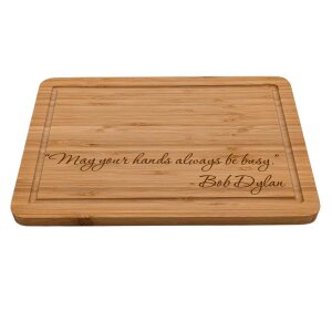 Schneidebrett 32x22 cm mit Wunschtext Gravur personalisiert Geschenk Name Datum