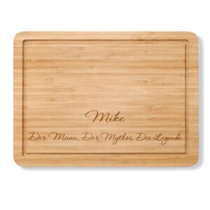 Schneidebrett 32x22 cm mit Wunschtext Gravur personalisiert Geschenk Name Datum