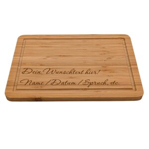 Schneidebrett 45x33 cm mit Wunschtext Gravur...