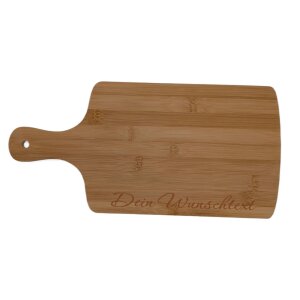 Schneidebrett Bambus 40x20 cm mit Wunschtext Gravur...