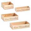 Ordnungsbox Holzkiste Kiefer alle Größen mit Wunschtext Gravur personalisiert Geschenk Name Datum