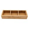 Ordnungsbox 3 Fächer 28x10x4,5 cm Bambus mit Wunschtext Gravur personalisiert Geschenk Name Datum