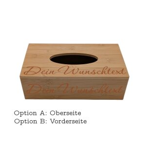 Taschentücher-Box Bambus 27,5x15,5x8,5 cm mit...