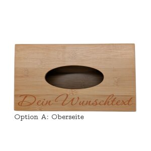 Taschentücher-Box Bambus 27,5x15,5x8,5 cm mit...