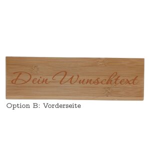 Taschentücher-Box Bambus 27,5x15,5x8,5 cm mit Wunschtext Gravur personalisiert Geschenk Name Datum