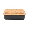 Brotkasten schwarz 42x23x13 cm mit Wunschtext Gravur personalisiert Geschenk Name Datum