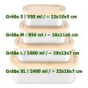 Herbertz CJH Edelstahl Lunch Box S mit Bambus-Deckel