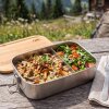 Herbertz CJH Edelstahl Lunch Box S mit Bambus-Deckel