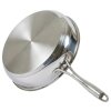 Bratpfanne Edelstahl 24 cm Induktion mit Keramikbeschichtung, Antihaft-Pfanne