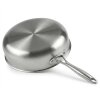 Bratpfanne Edelstahl 24 cm Induktion mit Wabenstruktur, Keramikbeschichtung
