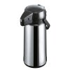 Pumpkanne Edelstahl 1,9 l, Isolierkanne Airpot mit Glaseinsatz, Kaffeekanne
