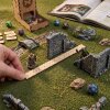 Tabletop Ruler 11 Zoll Holz Lineal für Wargames lasergraviert Blanko Rückseite