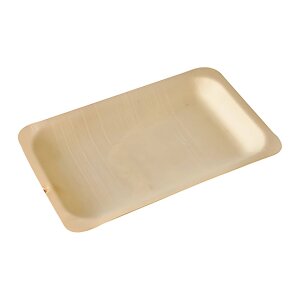 Fingerfood Teller Holz Einweg eckig 19,5 x 14 cm 50...