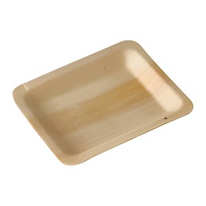 Fingerfood Teller Holz Einweg eckig 12 x 9,5 cm 50...