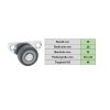 Parkett-Seitenrolle 30x15mm Möbelrolle Transportrolle Parkettrolle Seitenrolle