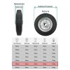 4er Set Vollgummi-Rad 180x45x20 mm Rola Nabe 58 mm, Stahlfelge, schwarz