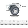 4er Set Parkett-Seitenrolle 30x14mm weiche Laufbahn Containerrolle Möbelrolle