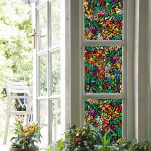 d-c-fix Klebefolie Tulia Bunt Fensterfolie Selbstklebend Dekor 200 x 45 cm