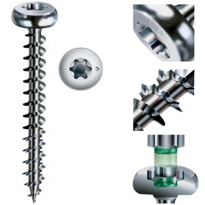 SPAX HALBRUNDKOPF T-STAR PLUS T20 VOLLGEWINDE WIROX 500ST | 4,5x45 mm / 500 St.